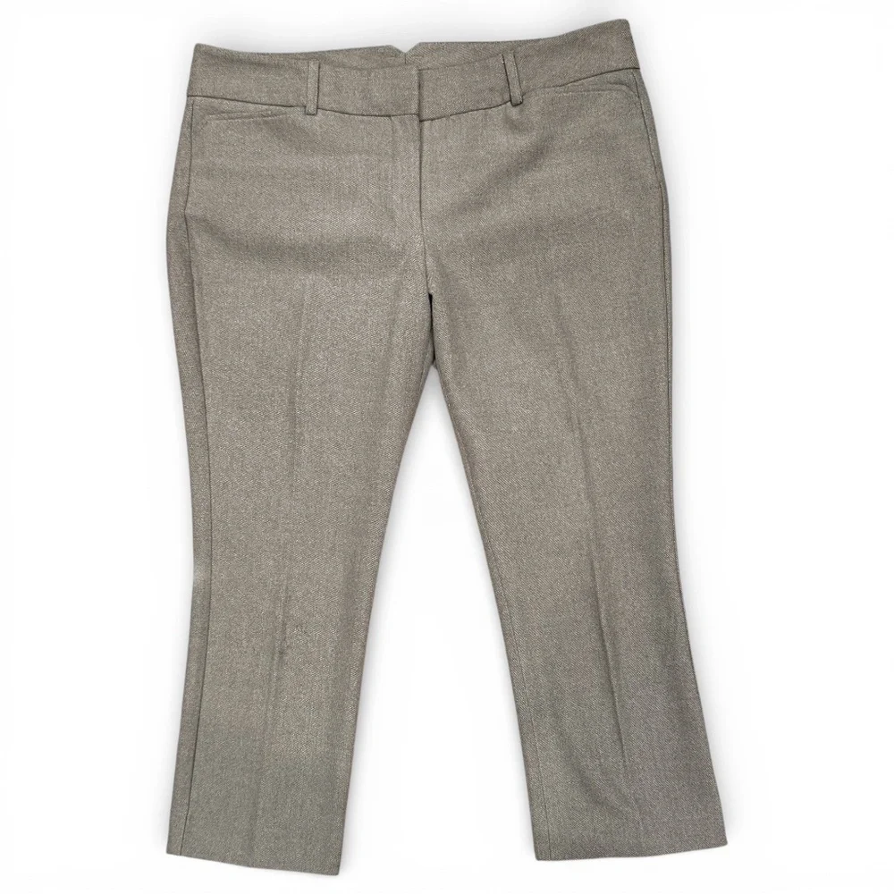 EXPRESS Mid-rise slim dress cropped pants gray size 10